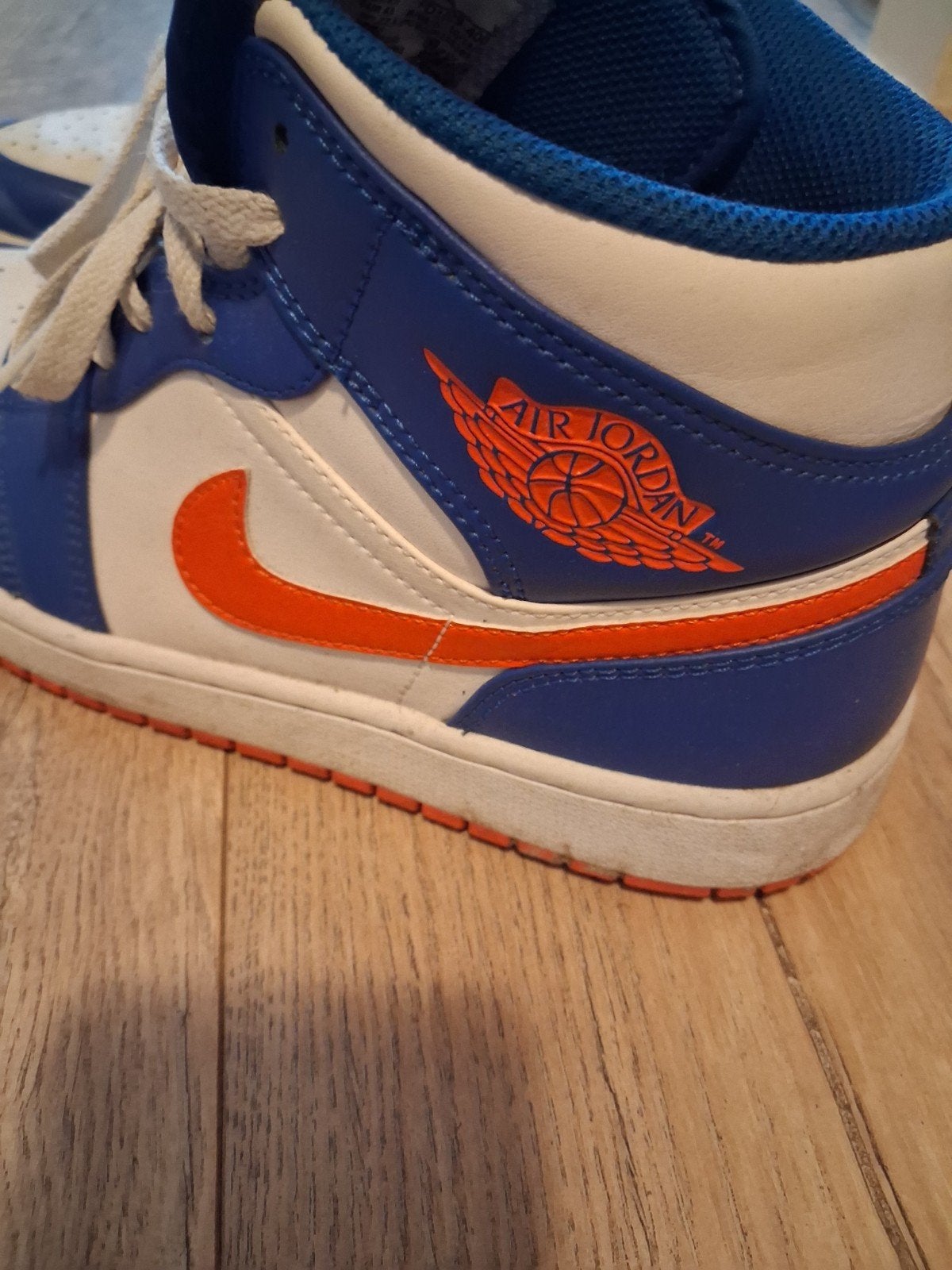 Nike Air Jordan Sneakers - Blauw/Wit/Oranje, Ophalen, Blauw