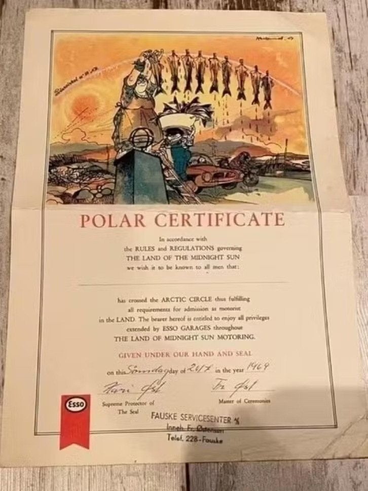 Esso : polar certificaat 1969, Ophalen of Verzenden, Gebruikt, Overige typen