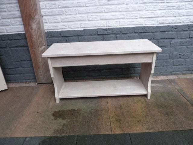 Halbankje kruk met klep opbergruimte, Ophalen, Zo goed als nieuw, X, Hout