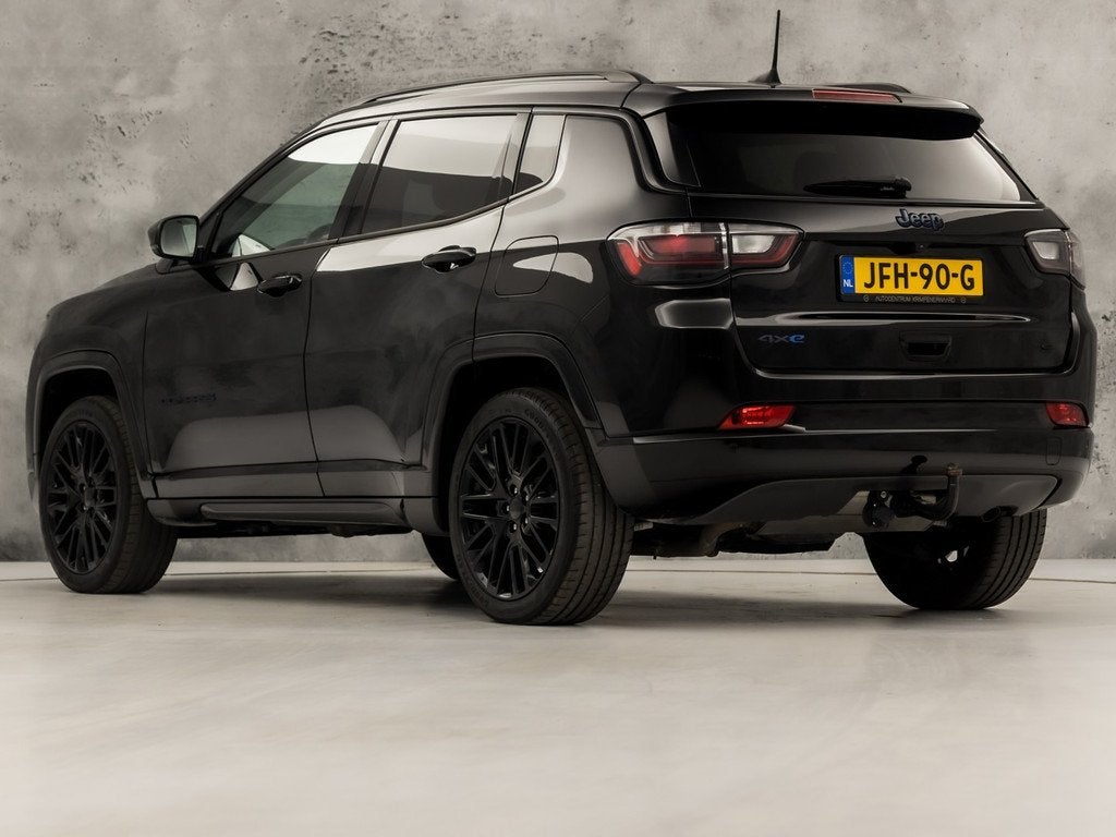 Jeep Compass 4xe 240 Plug-in Hybrid Electric 80th Anniversar, Auto's, 12 maanden, 4 cilinders, Leder en Stof, Zwart