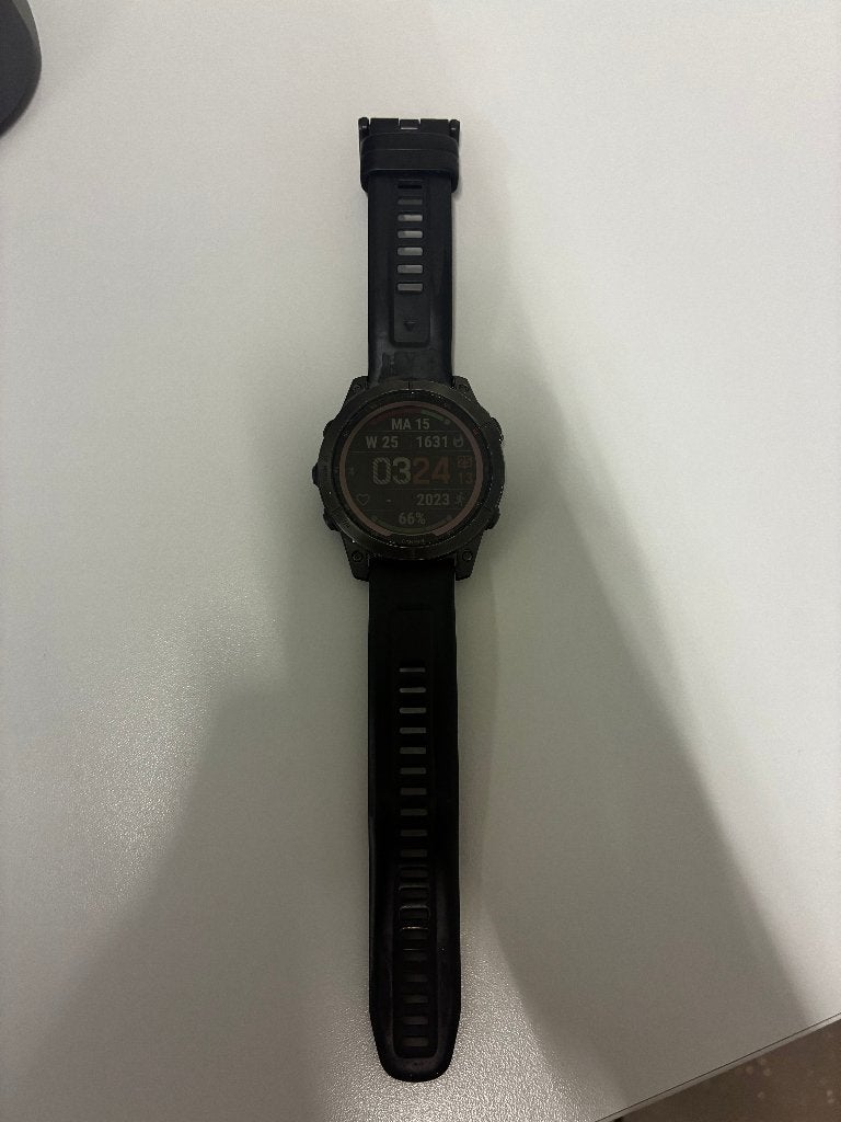 Garmin Fenix 7 Solar - Zwart, Sieraden, Tassen en Uiterlijk, Sporthorloges, Gebruikt, Zwart, Garmin, Ophalen of Verzenden