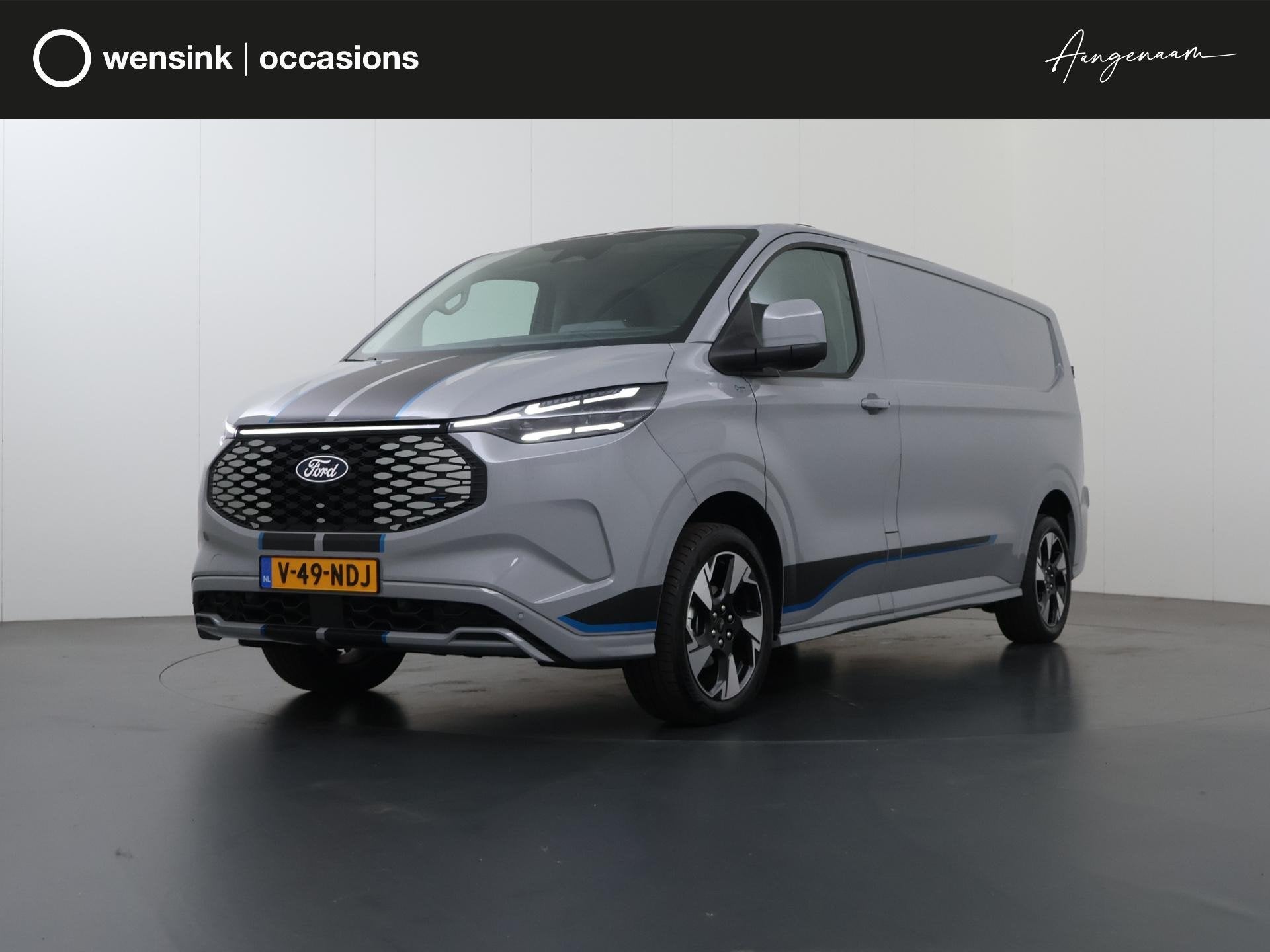 Ford E-Transit Custom 320 | L2 H1 | LIMITED SPORT | 65 kWh |, Auto's, Automaat, Gebruikt, Zwart, 470 min
