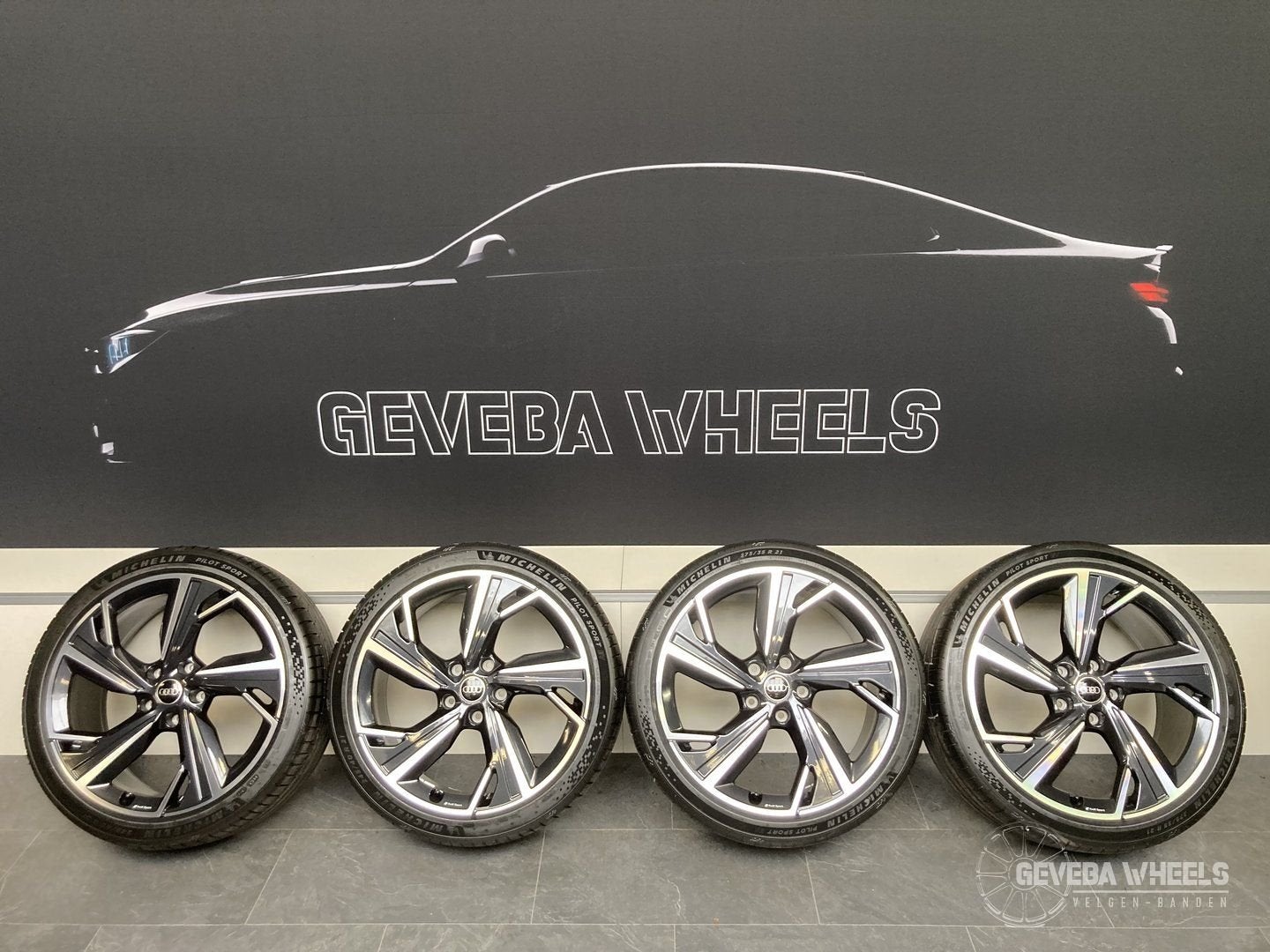 21” originele Audi A6 Etron velgen + banden breedset 5x130, -, -, Banden en Velgen, Zomerbanden