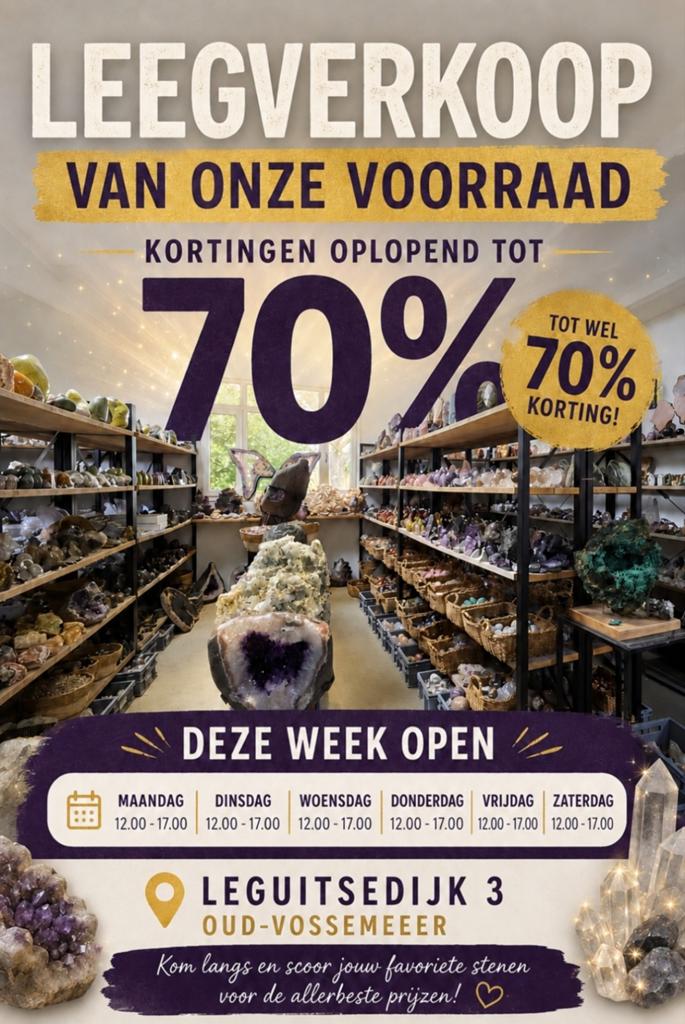Enorm grote vlinder, amethist LEEGVERKOOP Ma - zaterdag open, Verzamelen, Mineralen en Fossielen, Ophalen, Mineraal