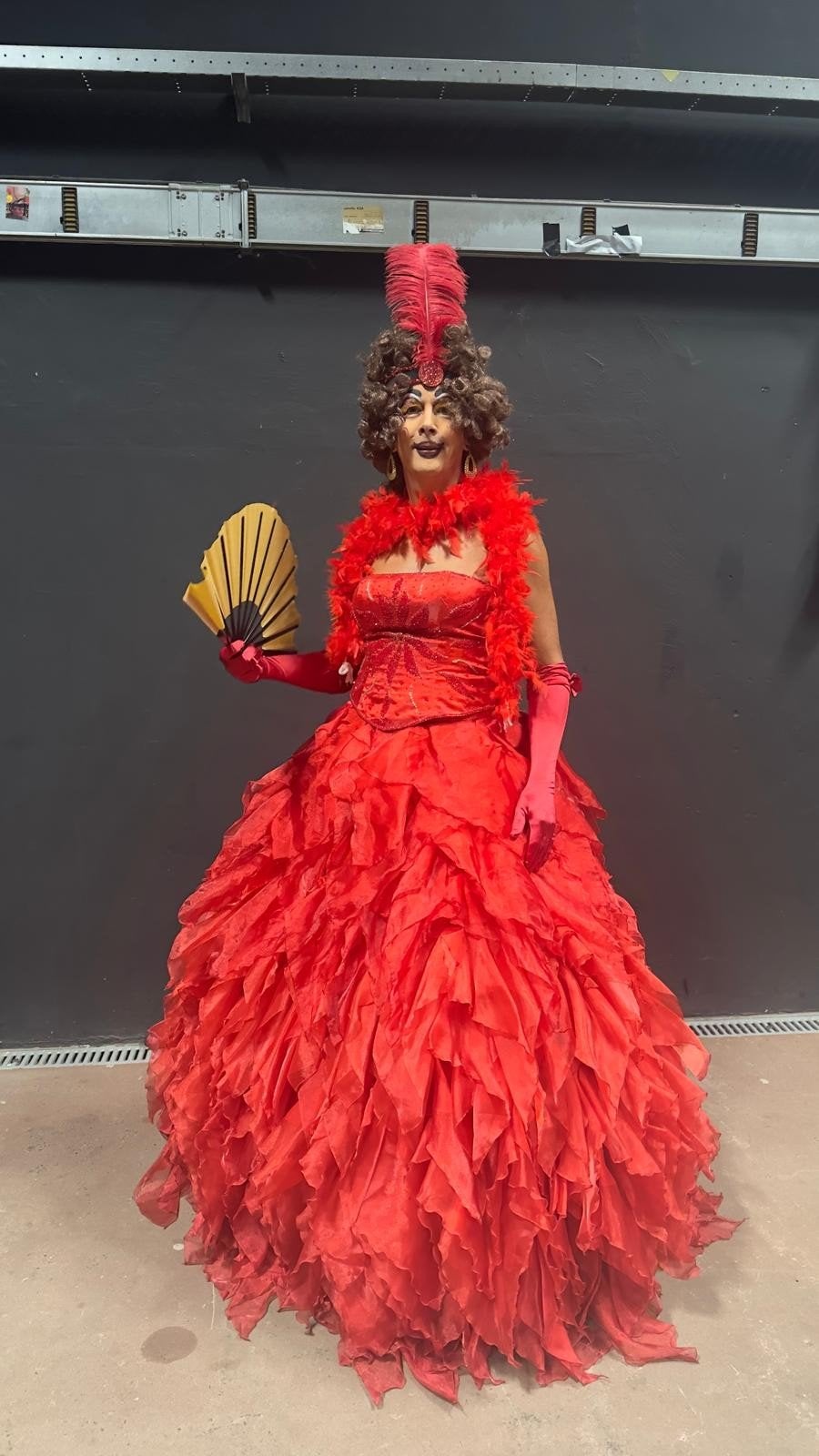 Trouw/Gala/Ballroom rok met top 2 delig maat 40, Ophalen, Gedragen, Rood, Overige typen