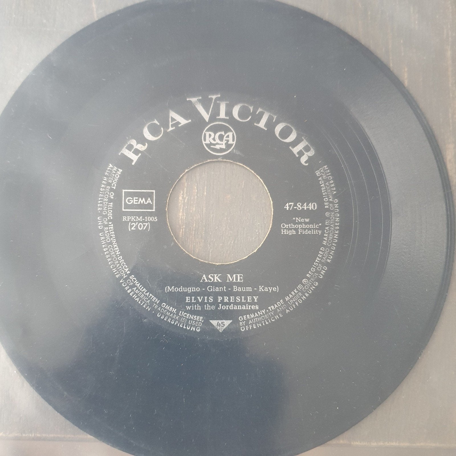 Elvis Presley - Ain't That Loving You Baby / Ask Me (Vinyl), Cd's en Dvd's, Ophalen, Gebruikt, 7 inch, EP