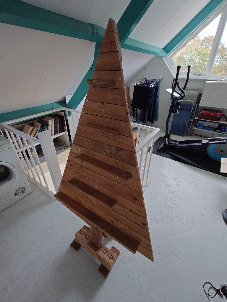 Houten kerstboom 170cm hoog, Ophalen, Gebruikt