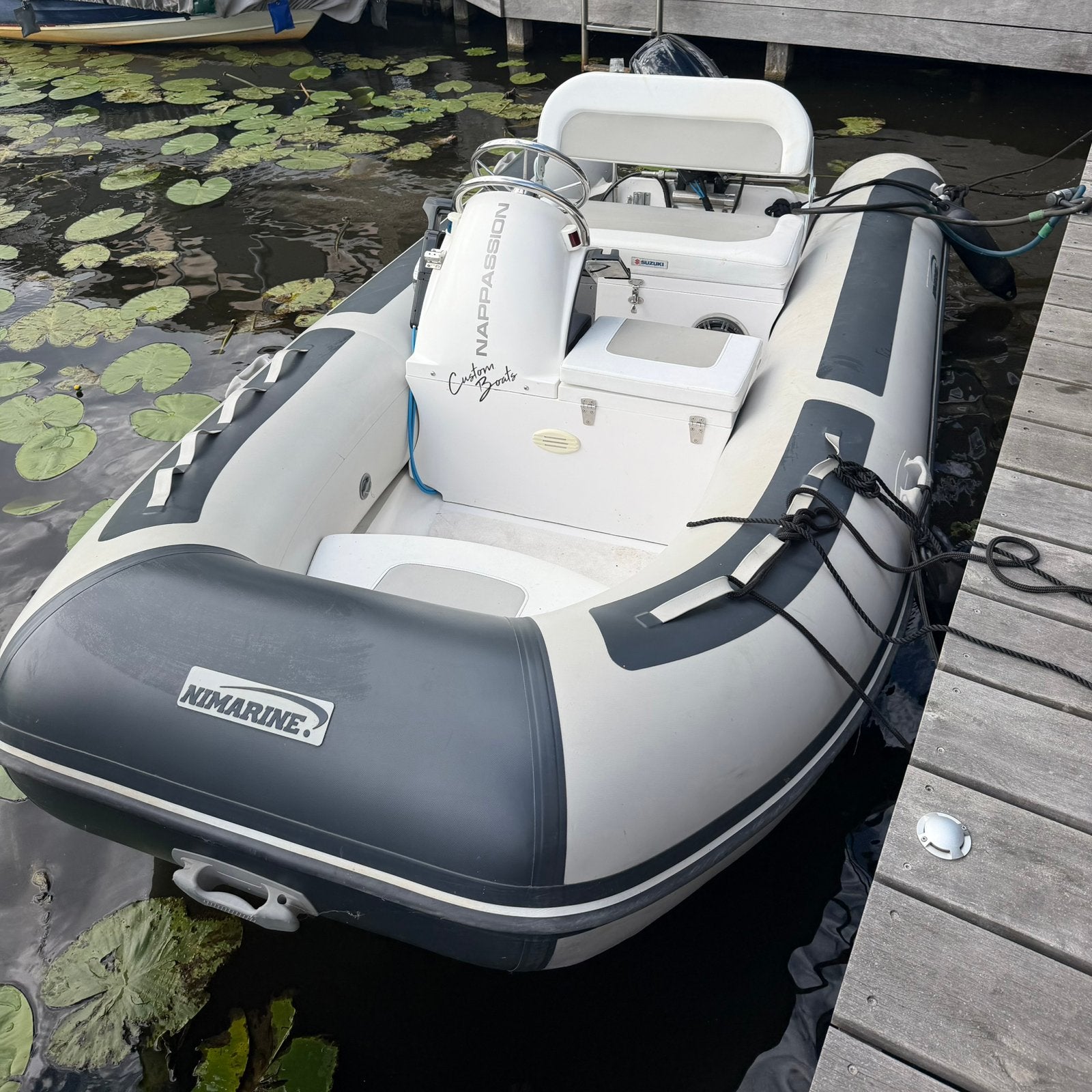 Nimarine 3.6 met Suzuki 9.9/20 pk motor - in goede staat, Ophalen, Inclusief motor, Zo goed als nieuw, Nimarine