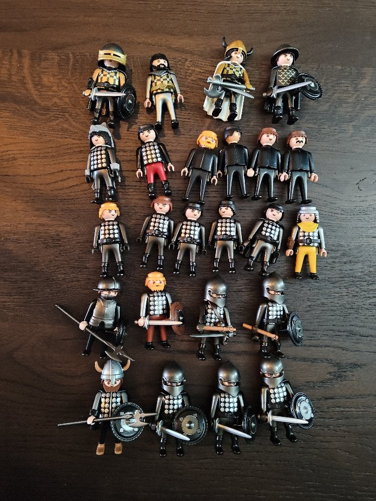 Playmobil zwarte ridders vintage 1995, Ophalen of Verzenden, Gebruikt
