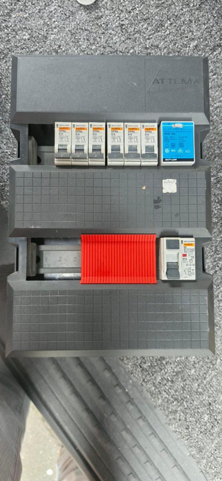 Attema Groepenkast met Merlin Gerin DPN B16 automaten, Ophalen of Verzenden, Gebruikt, Attema, Groepenkast