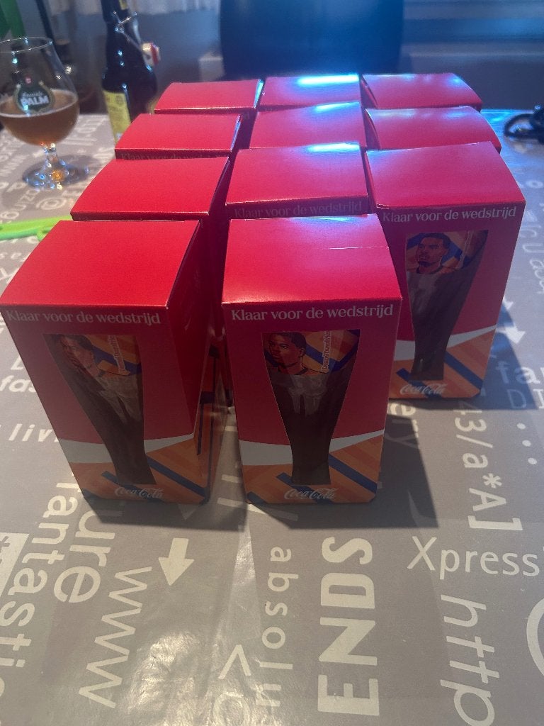 Coca cola WK glazen Nederlands eftal, Verzamelen, Ophalen of Verzenden, Nieuw, Overige sporten, Overige typen