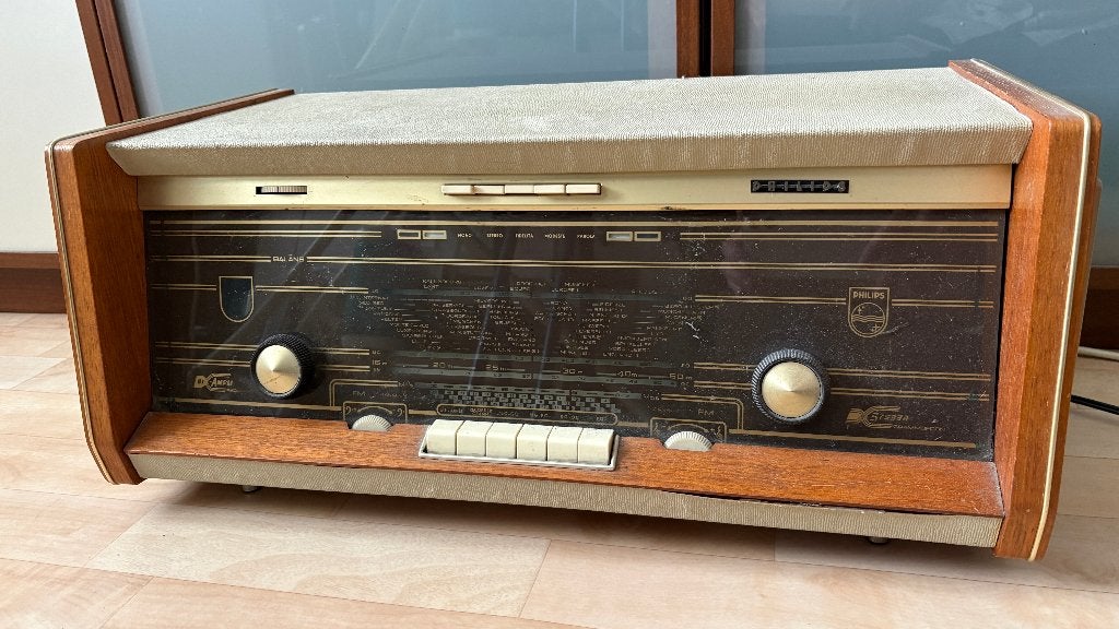 Vintage Philips radio, Ophalen, Gebruikt, Radio