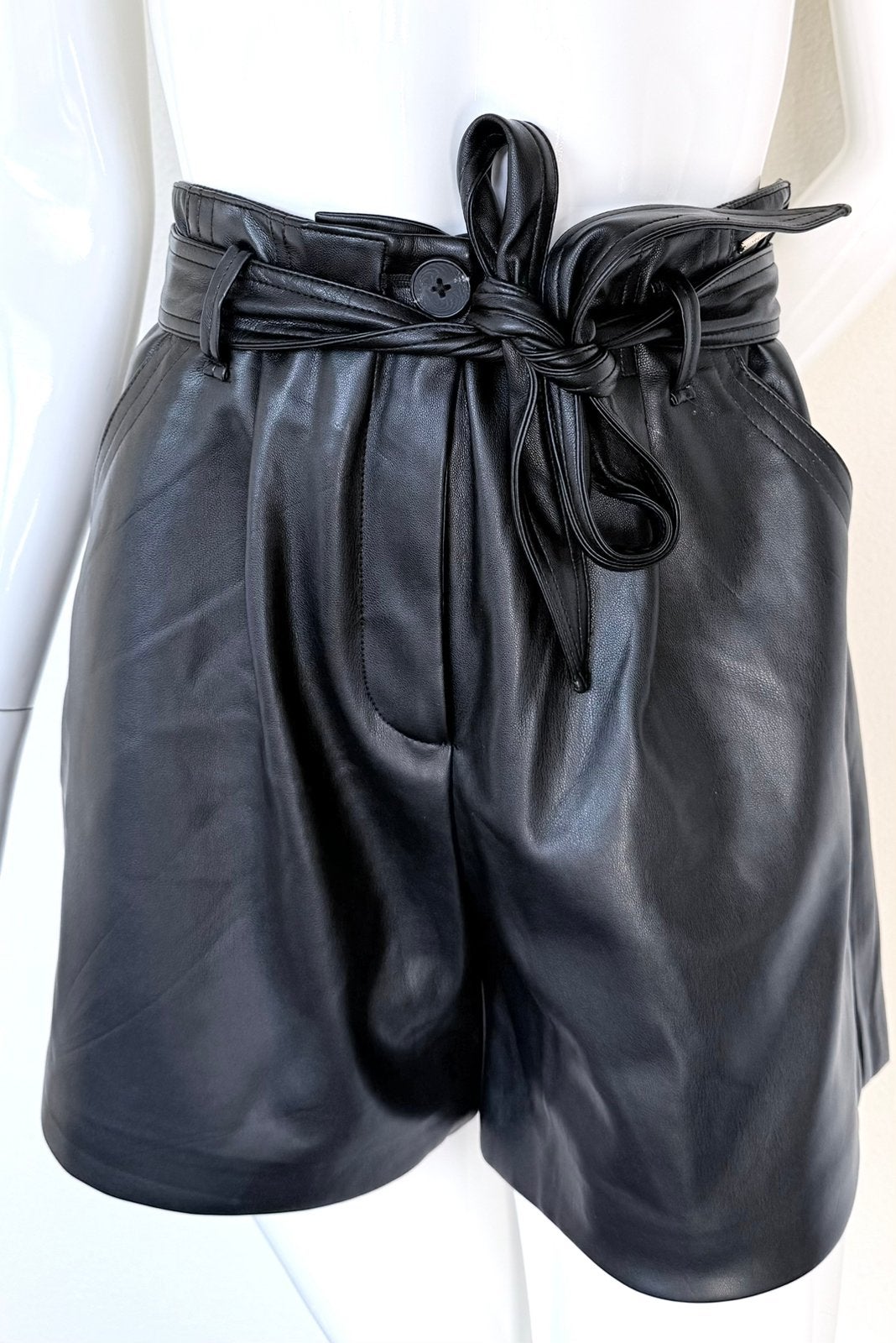RINO & PELLE VEGAN LEREN SHORTS MAAT 38, NIEUW💖💖💖, Maat 38/40 (M), Kort, Zwart, Nieuw