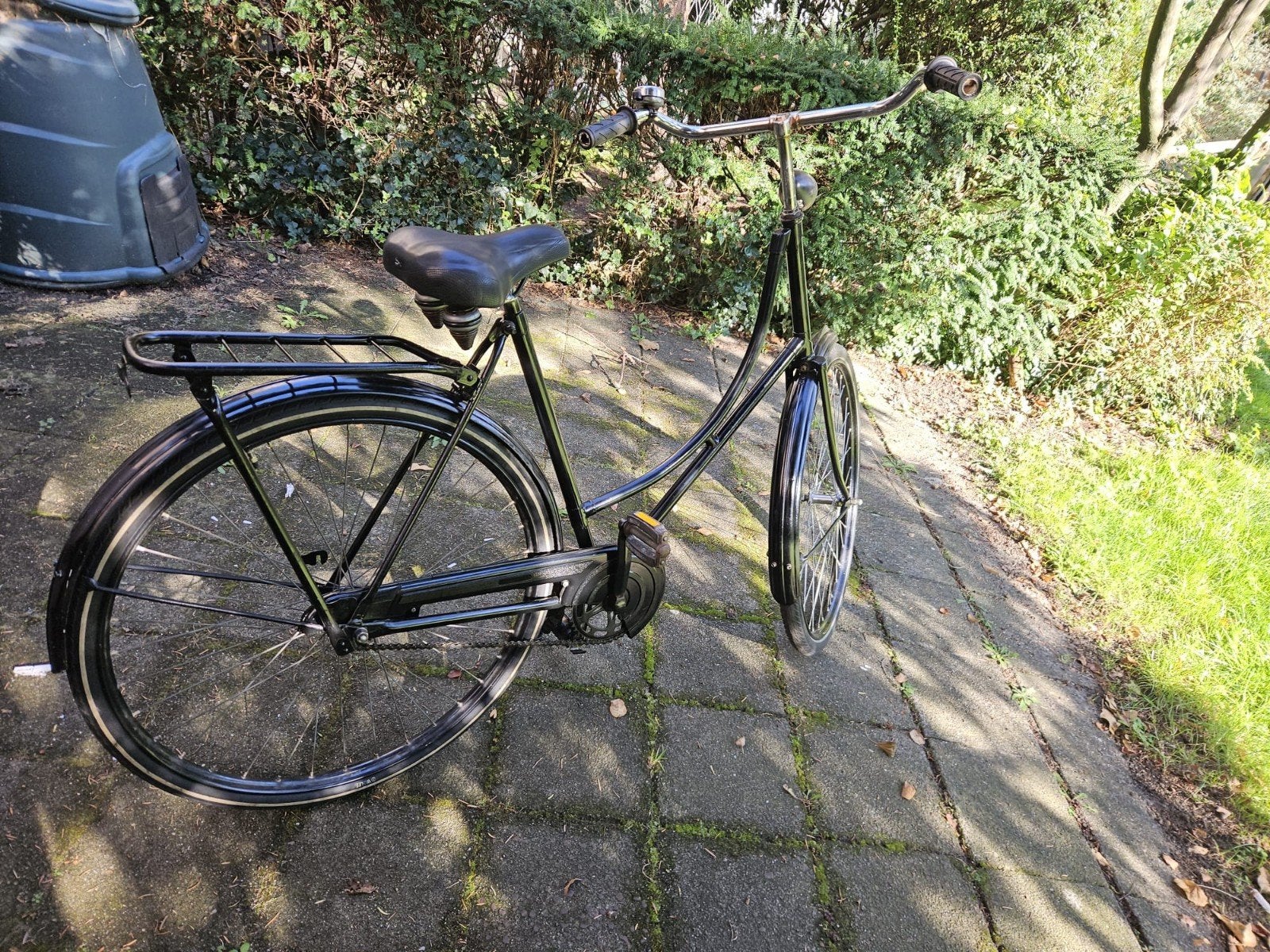 Zwarte damesfiets met lage instap en terugtraprem, Fietsen en Brommers, Terugtraprem, Ophalen, Overige merken, 53 tot 56 cm