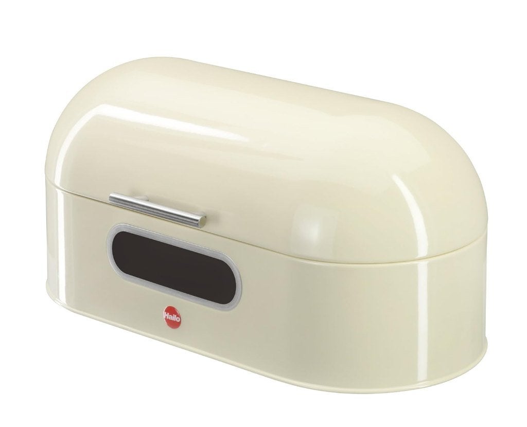 Nieuw | Broodtrommel ovaal, beige- vanille kleur | Hailo, Beige, Nieuw, Ophalen of Verzenden, Metaal