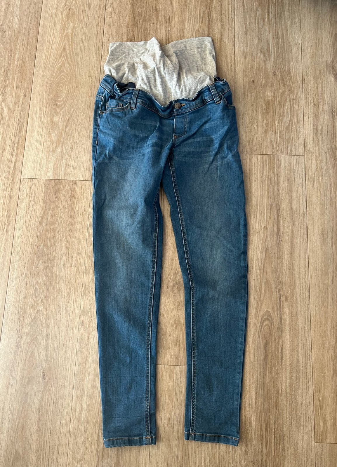 Prenatal Zwangerschapsbroek - w31/L blauw spijkbroek, Blauw, Maat 42/44 (L), Ophalen of Verzenden, Gedragen