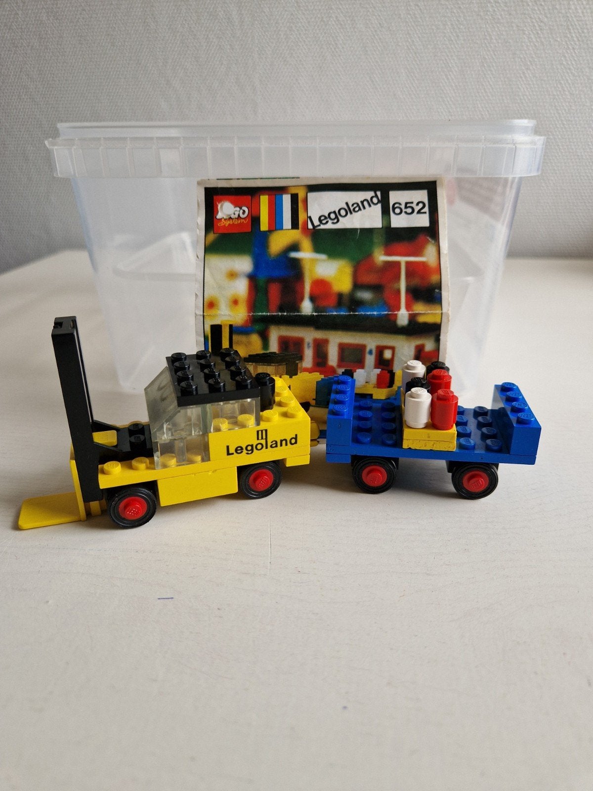 Lego 652 - Fork lift truck and trailer, Compleet, Gebruikt, Lego, Ophalen of Verzenden