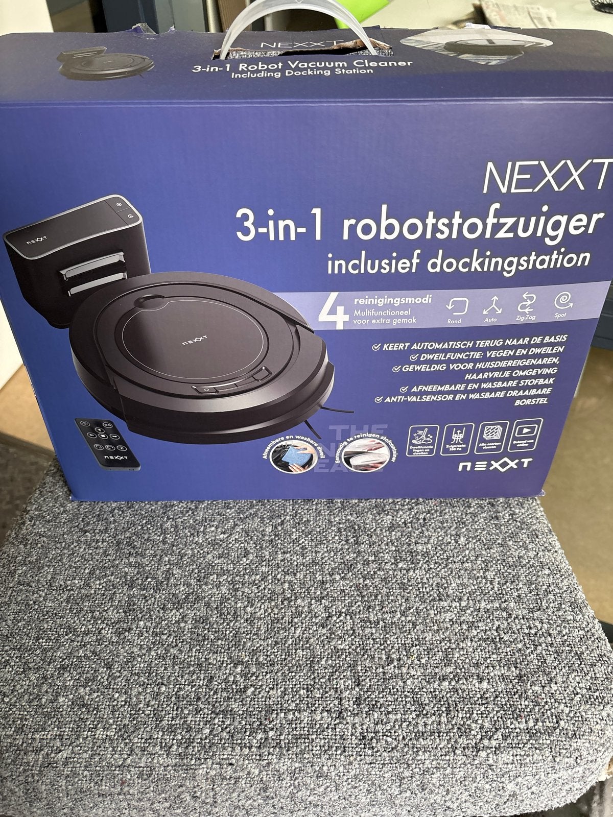 NEXXT 3-in-1 Robotstofzuiger met dweilfunctie en docking, Ophalen, Overige merken, Automatisch legen, Nieuw