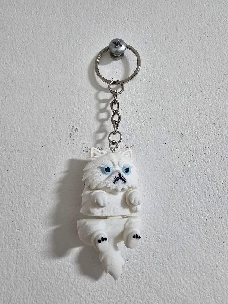 Sleutelhanger Perzische kat 3d geprint, Ophalen of Verzenden, Nieuw, Dier of Natuur