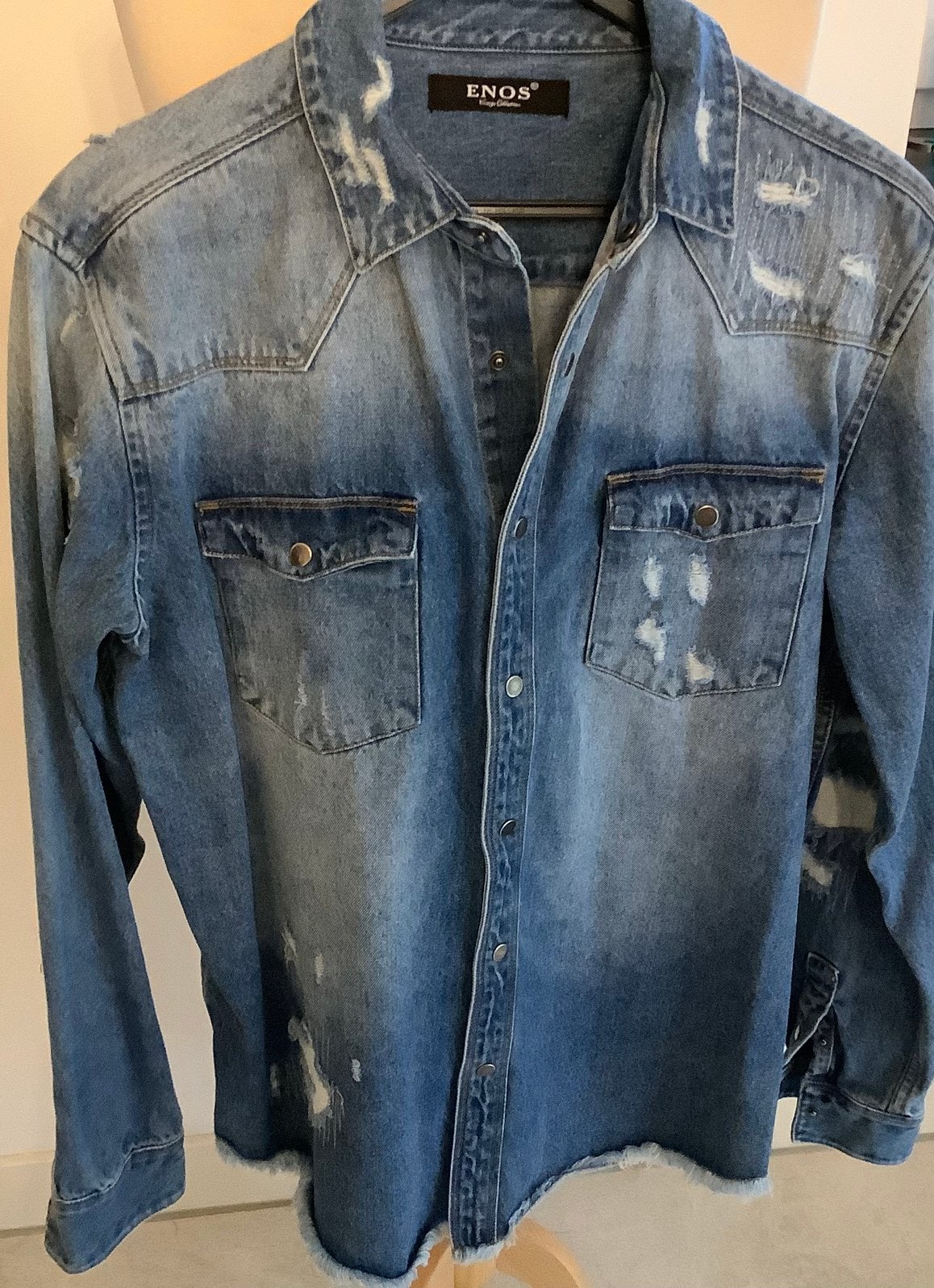 Enos spijkerblouse maat XXL nieuw, Ophalen of Verzenden, Nieuw, Blauw, Overige halswijdtes