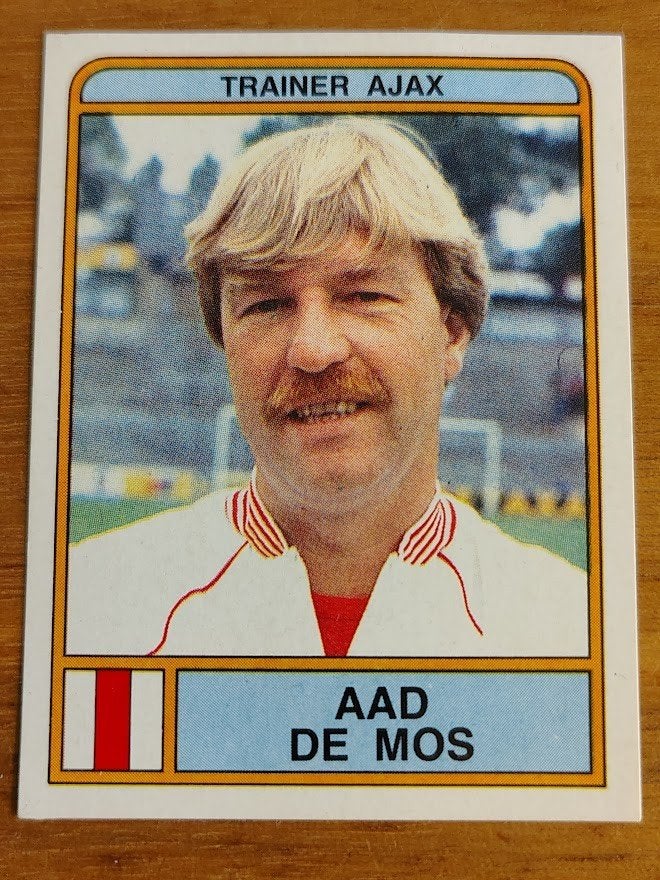 Panini 1984 - Ajax - Aad de Mos - #7 - ongebruikt, Verzenden, Zo goed als nieuw, Plaatje