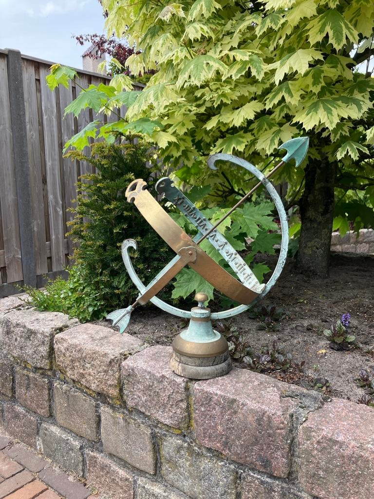 Antieke Armillairsfeer Zonnewijzer - Brons/Koper, Ophalen of Verzenden, Zo goed als nieuw