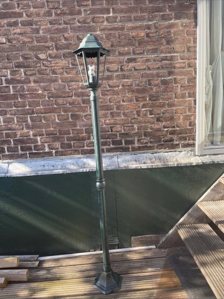 Buitenlamp, Tuin en Terras, Buitenverlichting, Staande lamp, Aluminium, Ophalen of Verzenden, Zo goed als nieuw