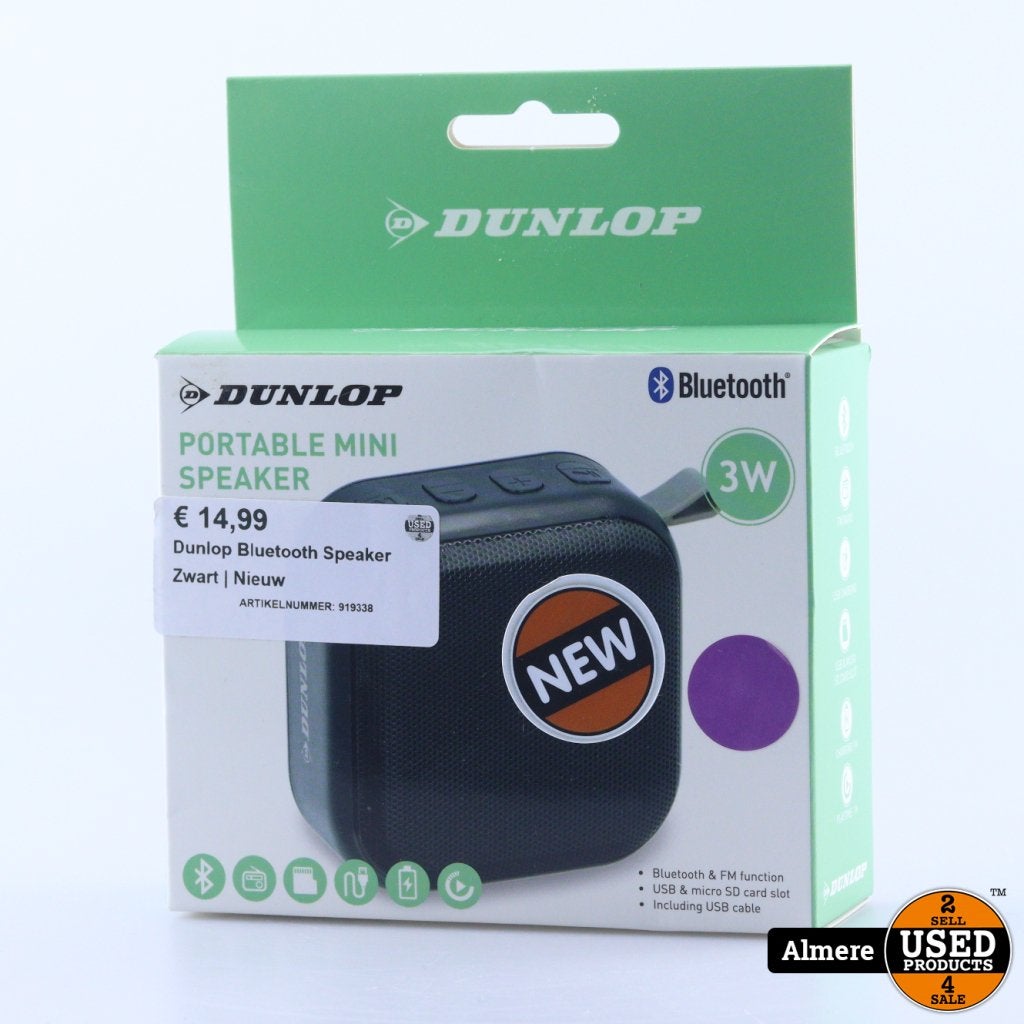 Dunlop Bluetooth Speaker Zwart | Nieuw, 3com, Nieuw, Support@3com.com, 1501 Page Mill Road
Palo Alto, CA 94304
United States