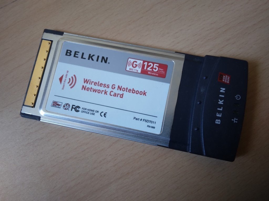Belkin Wireless G Laptop Netwerk Kaart, Ophalen, Zo goed als nieuw, Extern, Belkin