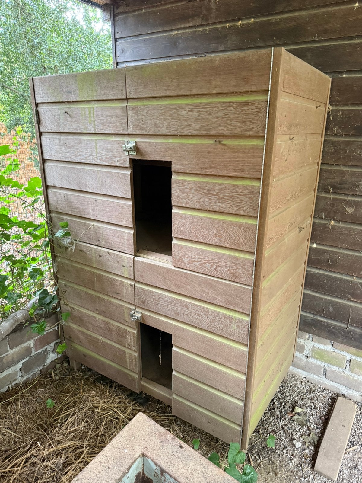 Hardhouten kippenhok/kippenkast - zeer zwaar, Ophalen, Kippenhok of Kippenren, Zo goed als nieuw, X