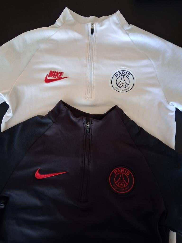 2x Nike Paris Saint-Germain Trainingsjasjes Maat 128-137, Gebruikt, Sport- of Zwemkleding, Ophalen of Verzenden, Nike