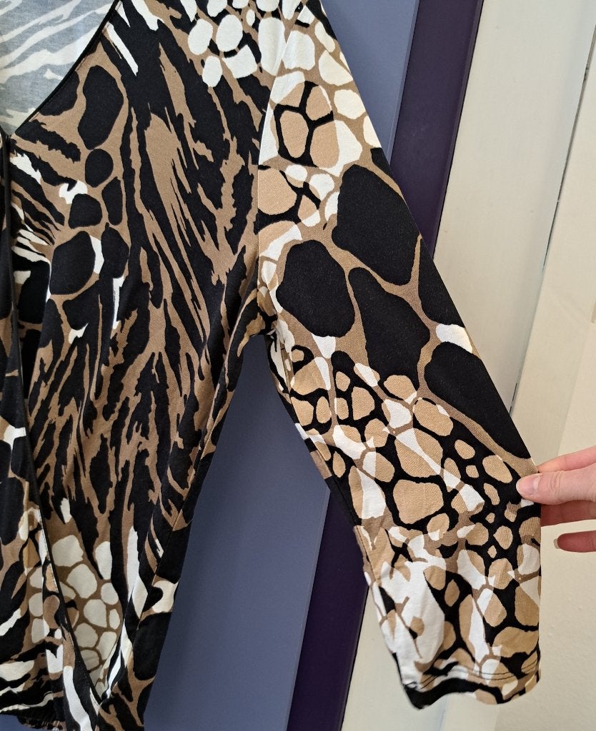 Madeleine ongedragen top / shirt dierenprints mt 44 nr 41627, Bruin, ., Nieuw, Ophalen of Verzenden
