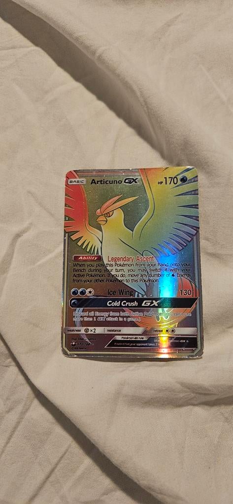 Articuno GX Full Art Pokémon Kaart (171/168), Verzenden, Zo goed als nieuw, Losse kaart, Foil