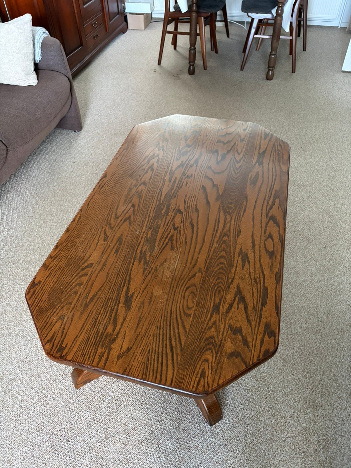 Eiken tafel, Ophalen, Gebruikt, 100 tot 150 cm, Eikenhout