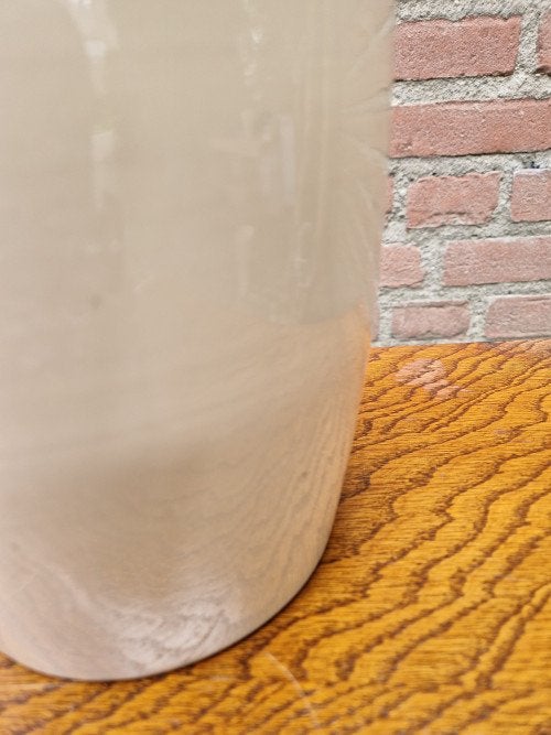 bloempot creme glad, Ophalen of Verzenden, 'T Olde Gre-j, Info@toldegrej.nl, Endepoelstraat 20f Didam