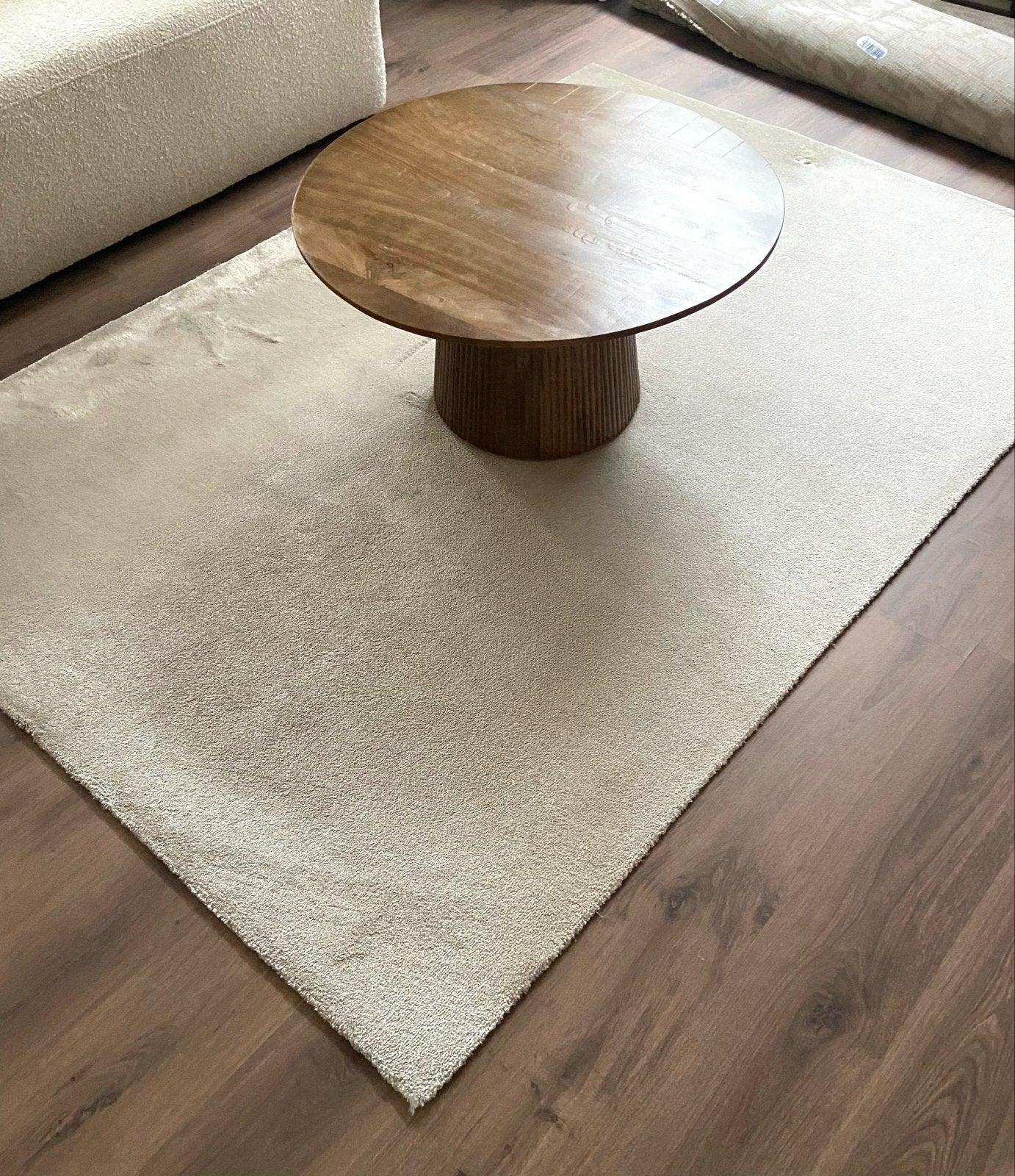 Fraai creme viscose vloerkleed 160x230, Ophalen, Gebruikt, 150 tot 200 cm, 200 cm of meer