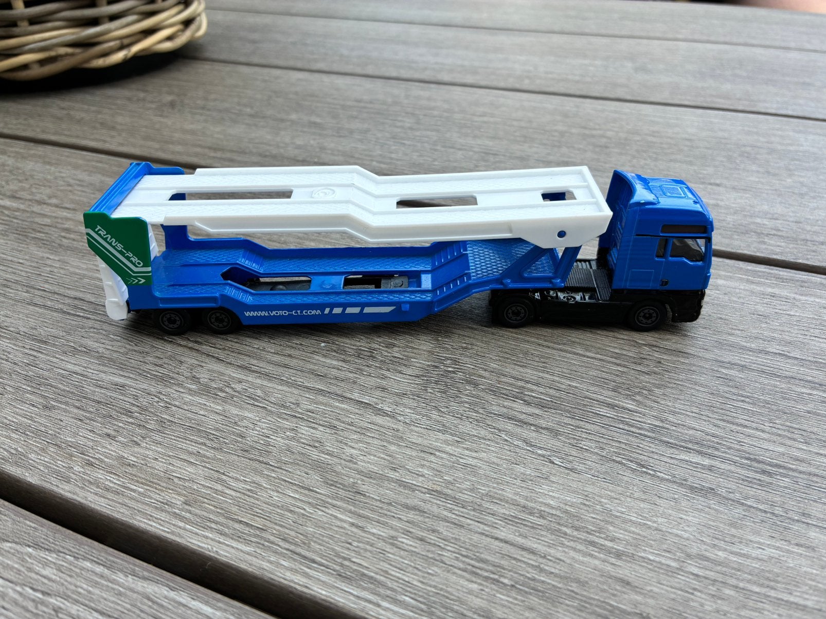 Majorette MAN TGX met autotransporter, Ophalen of Verzenden, Zo goed als nieuw, Bus of Vrachtwagen