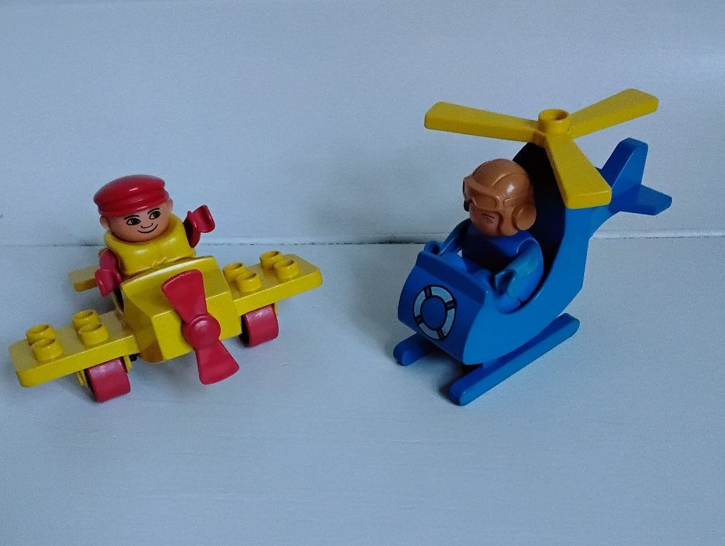 Duplo helikopter en vliegtuig., Ophalen, Gebruikt, Overige thema's, Overige typen