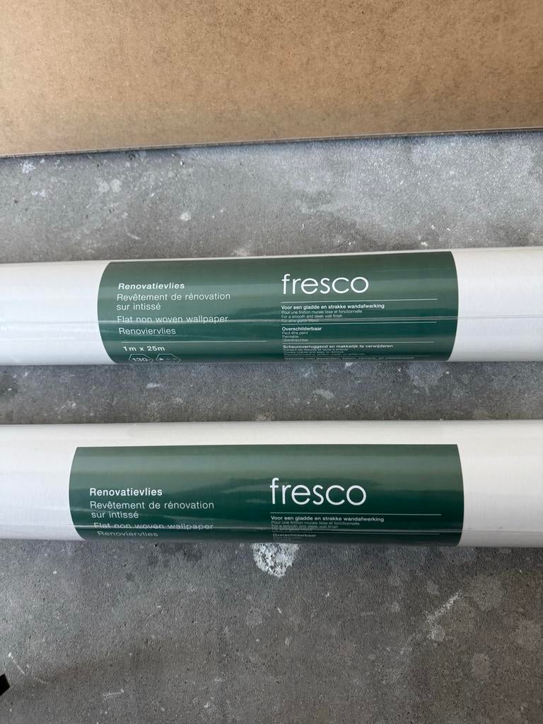 Fresco Renovatievlies - 1m x 25m - Overschilderbaar, Ophalen, 25 tot 50 m², Wit