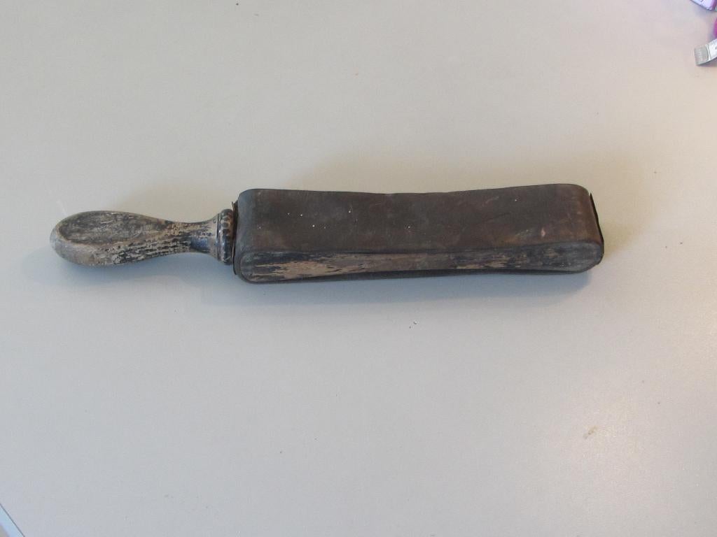 Antieke scheermes slijper scheerriem, strop., Ophalen of Verzenden