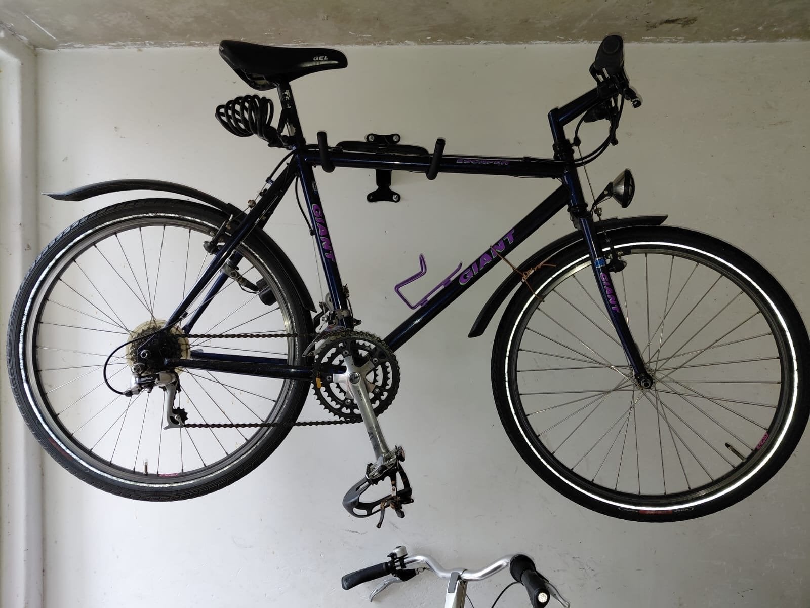 Giant mountainbike met versnellingen en spatborden, Ophalen, Gebruikt, Velgrem, Versnellingen