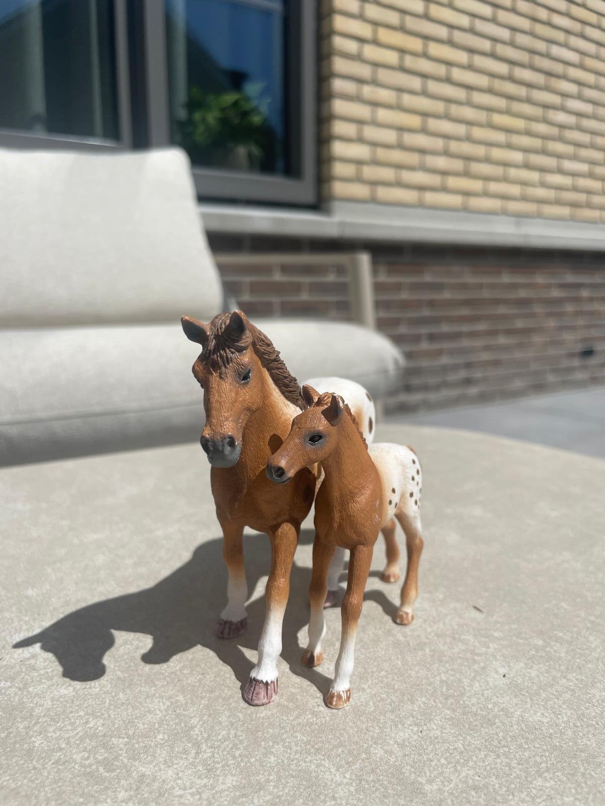Schleich Appaloosa Merrie en Veulen, Ophalen, Zo goed als nieuw