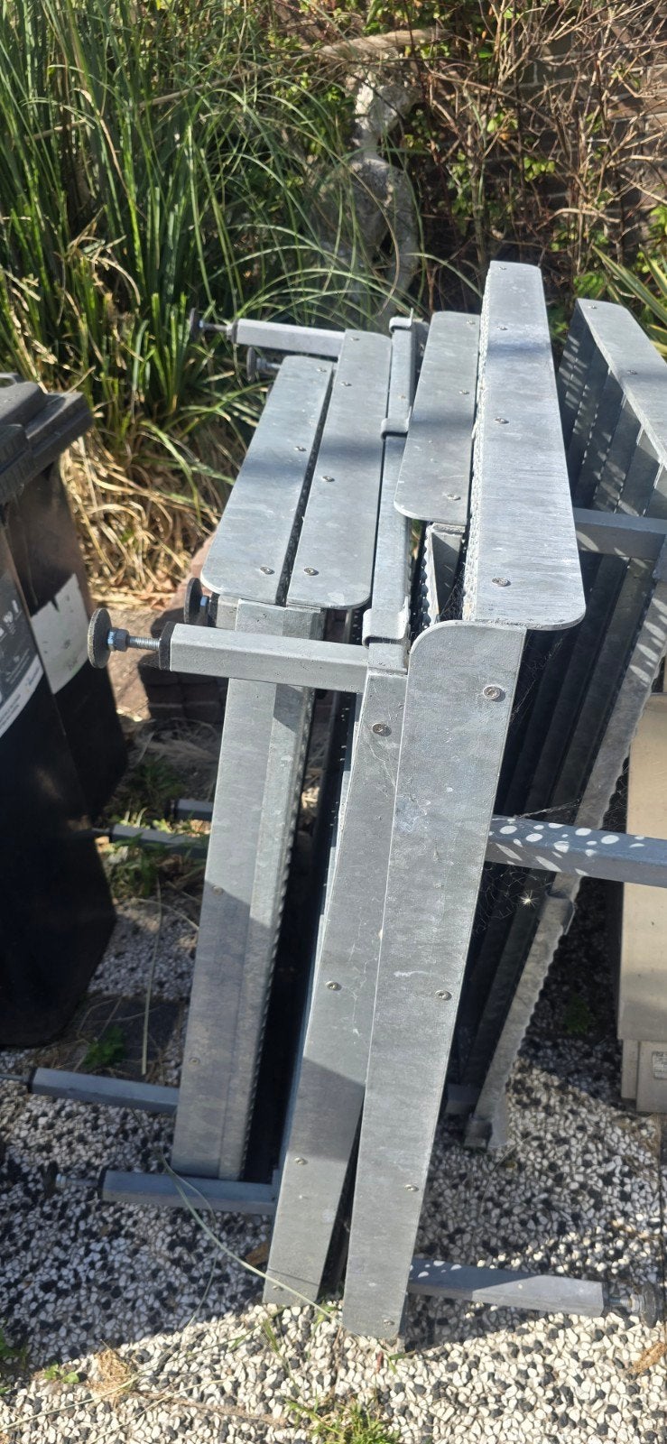 Gegalvaniseerde rolstoel/hellingbaan met aluminium leuning, Ophalen, Zo goed als nieuw