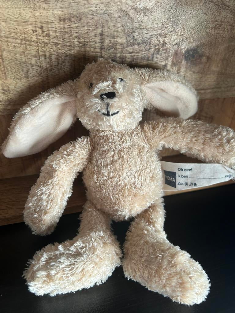 Hema knuffel konijntje knuffeltje knuffels, Ophalen of Verzenden, Zo goed als nieuw, Konijn
