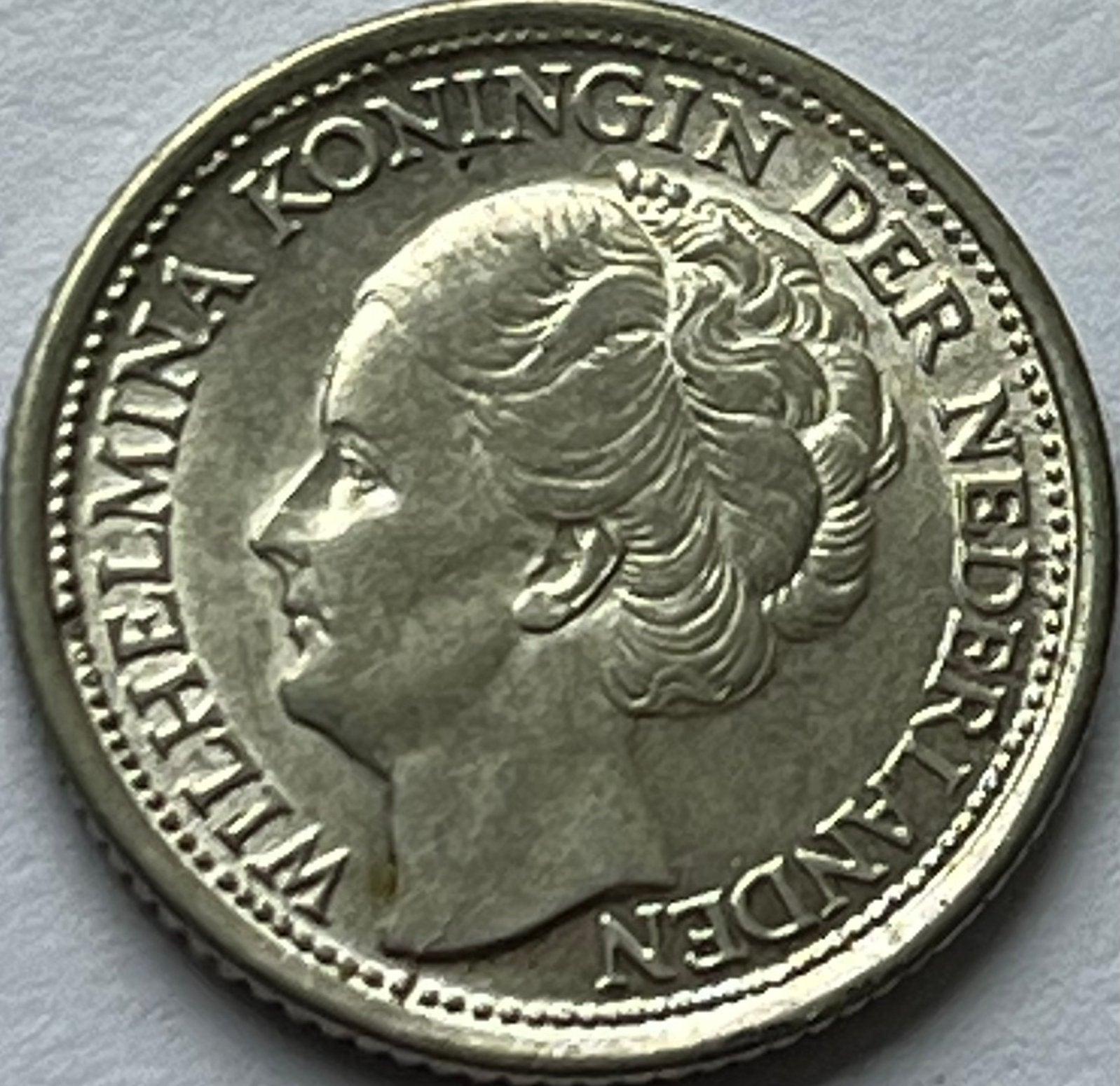 Schitterend dubbeltje 1944 ES, Ophalen of Verzenden, Koningin Wilhelmina, 10 cent