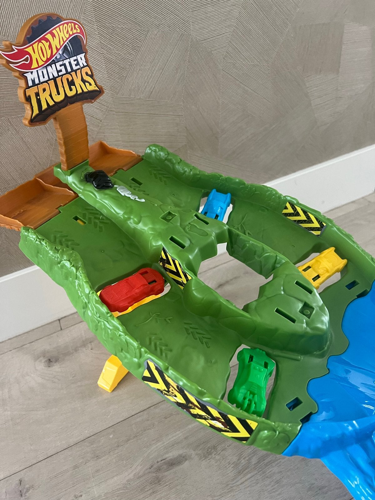 Hot Wheels Monster Trucks racebaan (zonder auto's), Ophalen, Hot Wheels, Handmatig, Racebaan