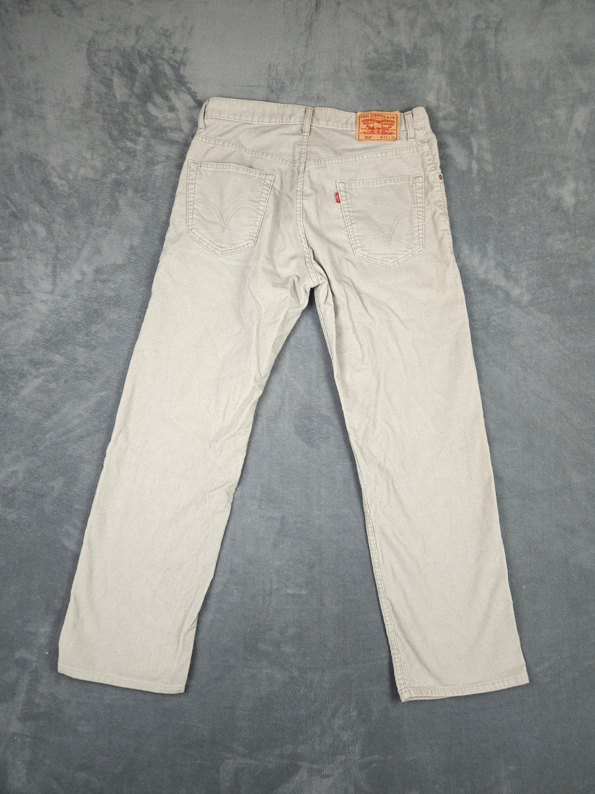 Levis 559 Broek Relaxed Straight W34 L32 Baggy Beige Corduro, Overige kleuren, ., Ophalen of Verzenden, Zo goed als nieuw