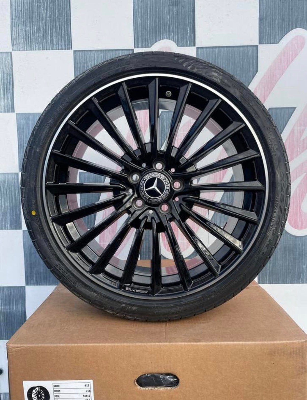 19 inch Mercedes AMG Vito C-klasse CLA A-klasse 5x112 + band, 19 inch, Nieuw, Ophalen of Verzenden, Band(en)