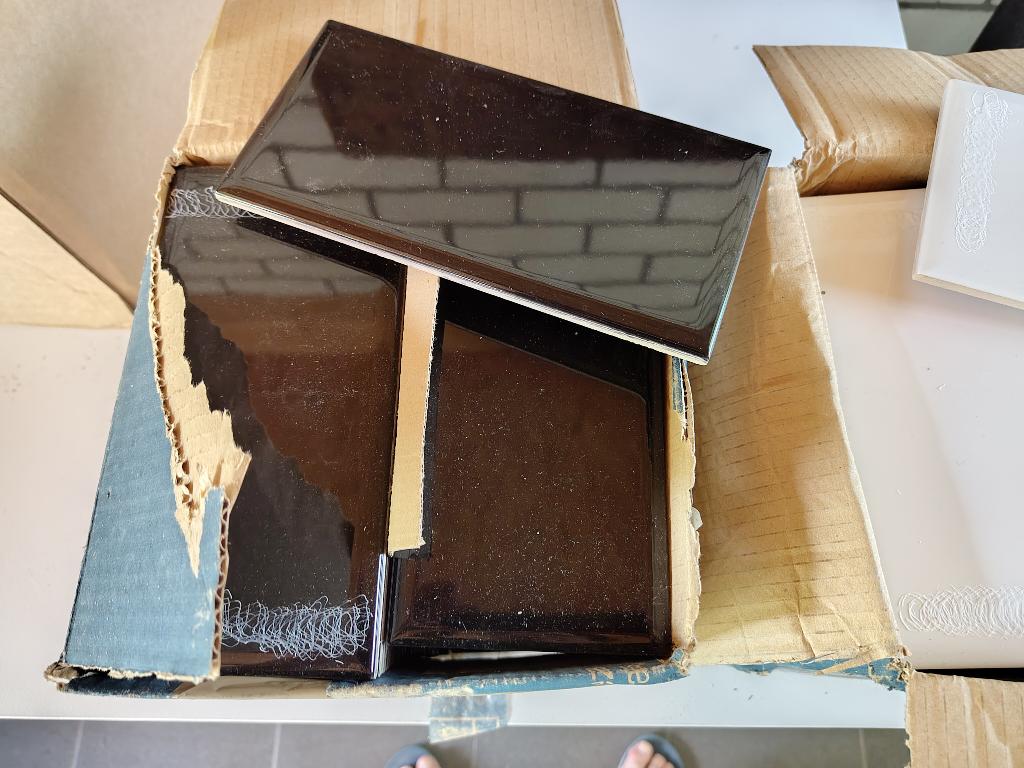 Wandtegels Complementto glans zwart 10x20cm, Ophalen, Keramiek, Overige typen, Nieuw