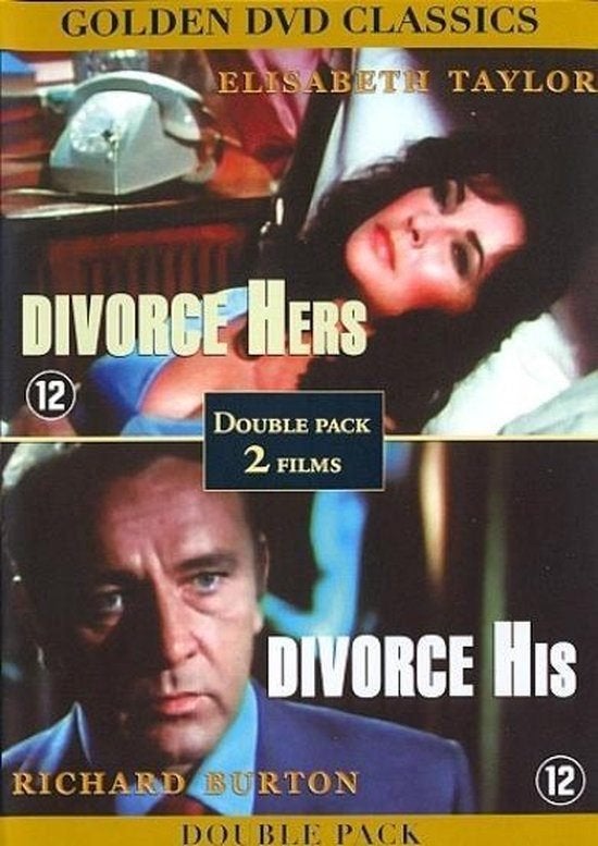 2X DVD DIVORCE HIS HERS ELIZABETH TAYLOR RICHARD BURTON, Alle leeftijden, Verzenden, Zo goed als nieuw, Romantische komedie